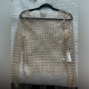 Mesh Pearl Top